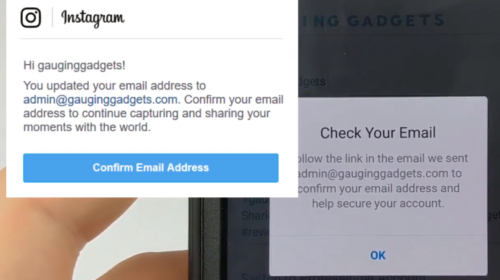 Change Instagram Account Email Address Confirmation
