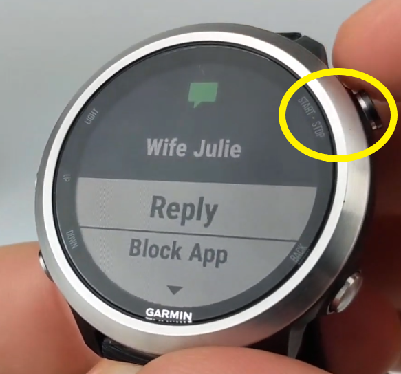 garmin forerunner 645 text messages