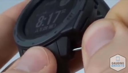Garmin Instinct Replace Watch Band Tutorial Paper Clip Insert 2