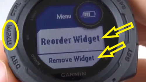 How to Customize Widges Garmin Instinct Tutorial Reorder Widget