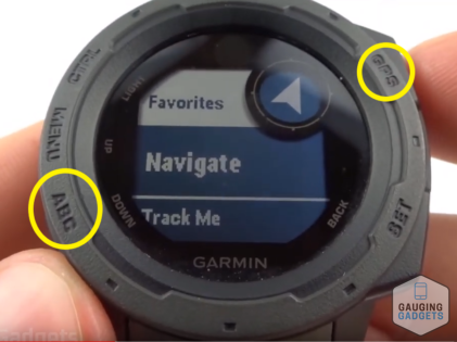 Navigation Setup and Overview Garmin Instinct Tutorial Navigate GPS Buttonjpg