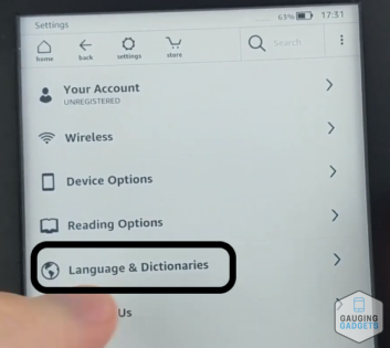 How to change the language on your Kindle Language and Dictionaries