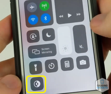 Turn on Dark mode using settings on iPhone control center