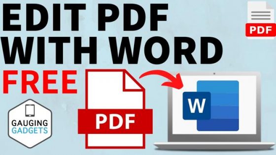 How to Edit PDF file with Microsoft Word – Gauging Gadgets