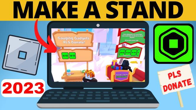 HOW TO SET UP DONATION STAND IN PLS DONATE ROBLOX GAME